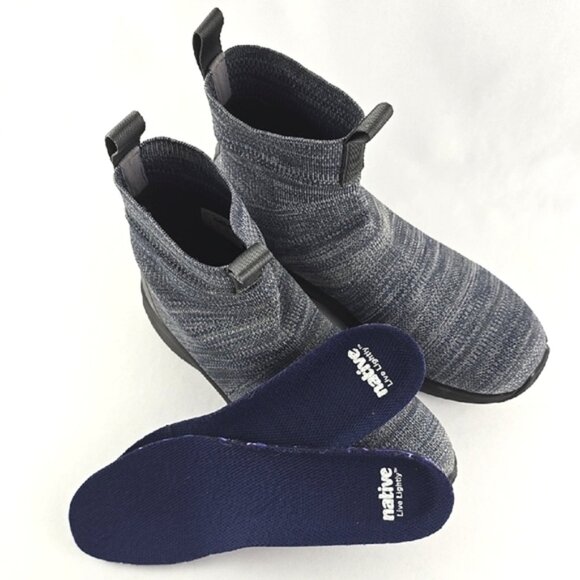 Native Women's Nova Hydroknit Waterproof Ankle Boots Slip On Grey Knit Size 6 - Picture 14 of 14